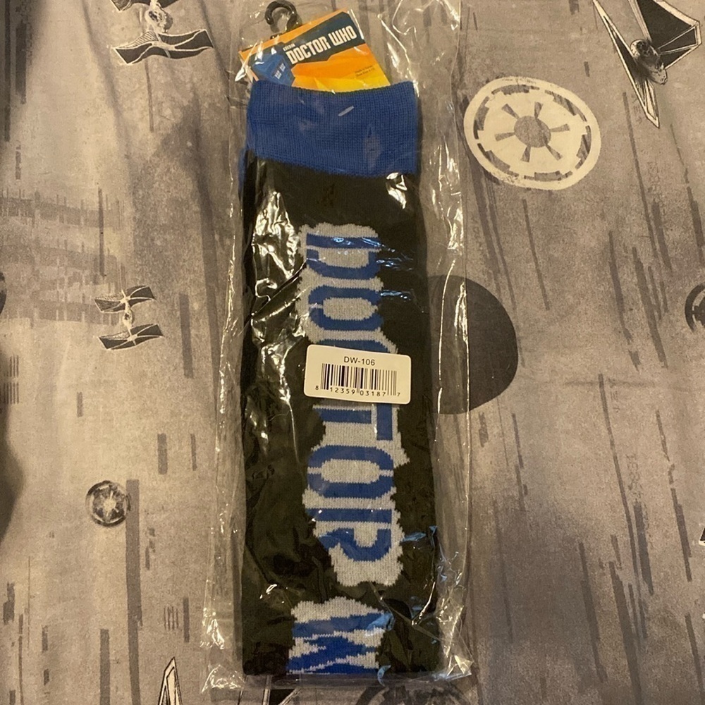Doctor Who knee-high socks Black & Blue